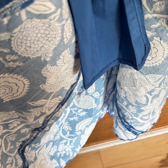 Umgee Blue and white  Floral Midi Dress- NWT - Picture 4 of 7